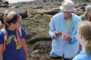 Seth Tyler with students at Schoodic