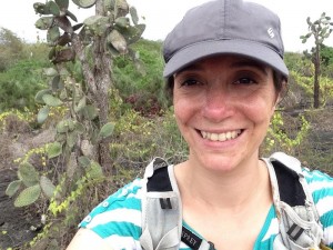 Levesque hiking in the Galapagos Islands