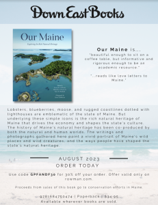 Down East Books' advertisement for Our Maine. All info on the link to the PDF resource.