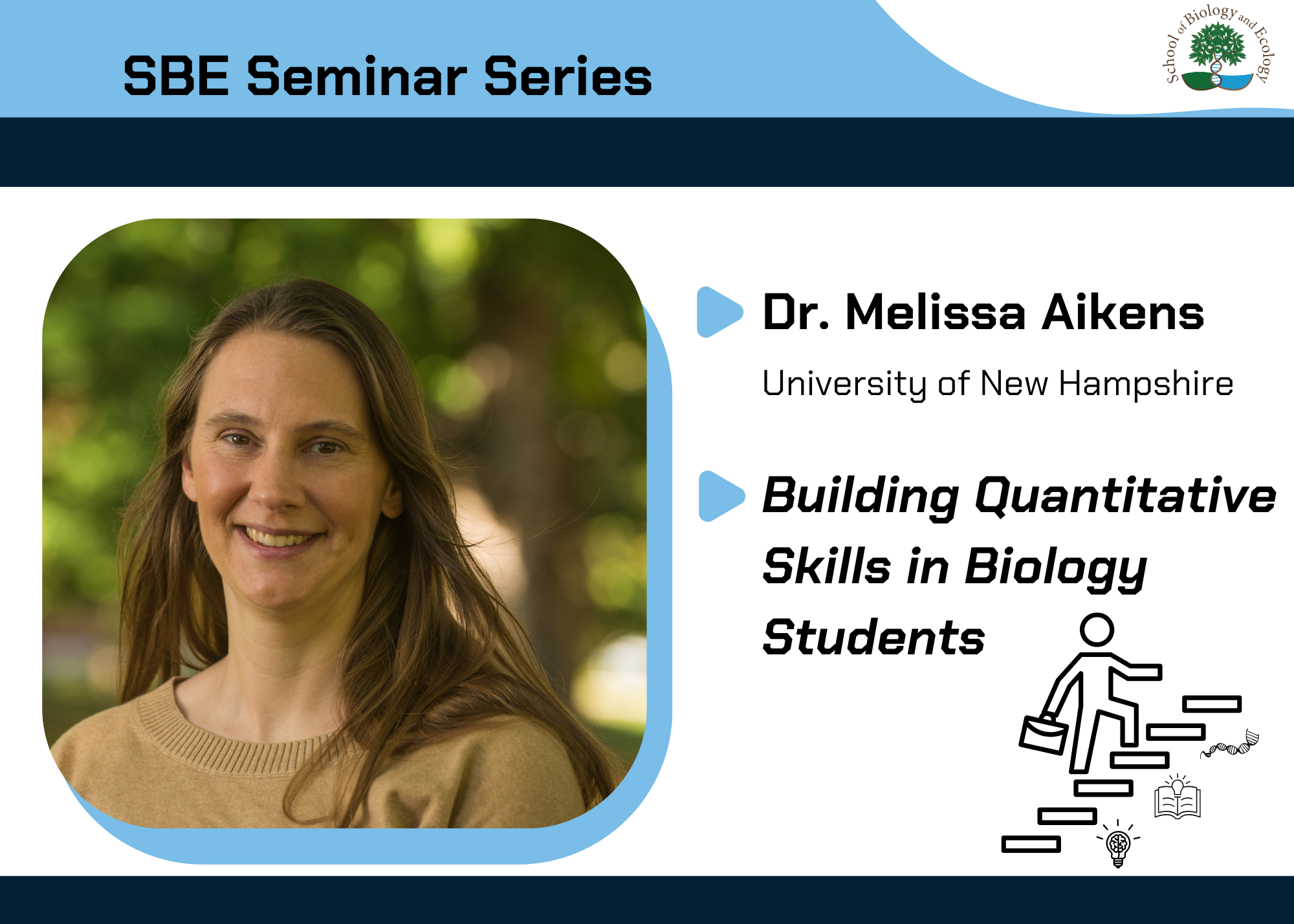 SBE Seminar Series card for Melissa Aikens