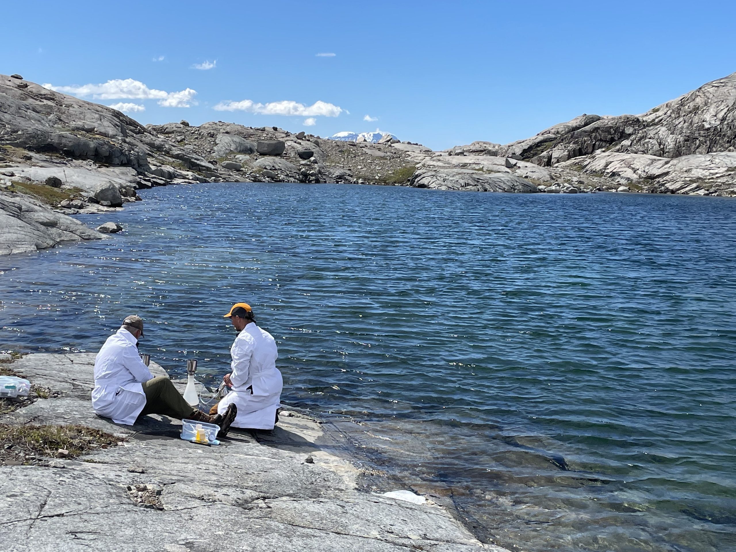Students in Greenland doing field research